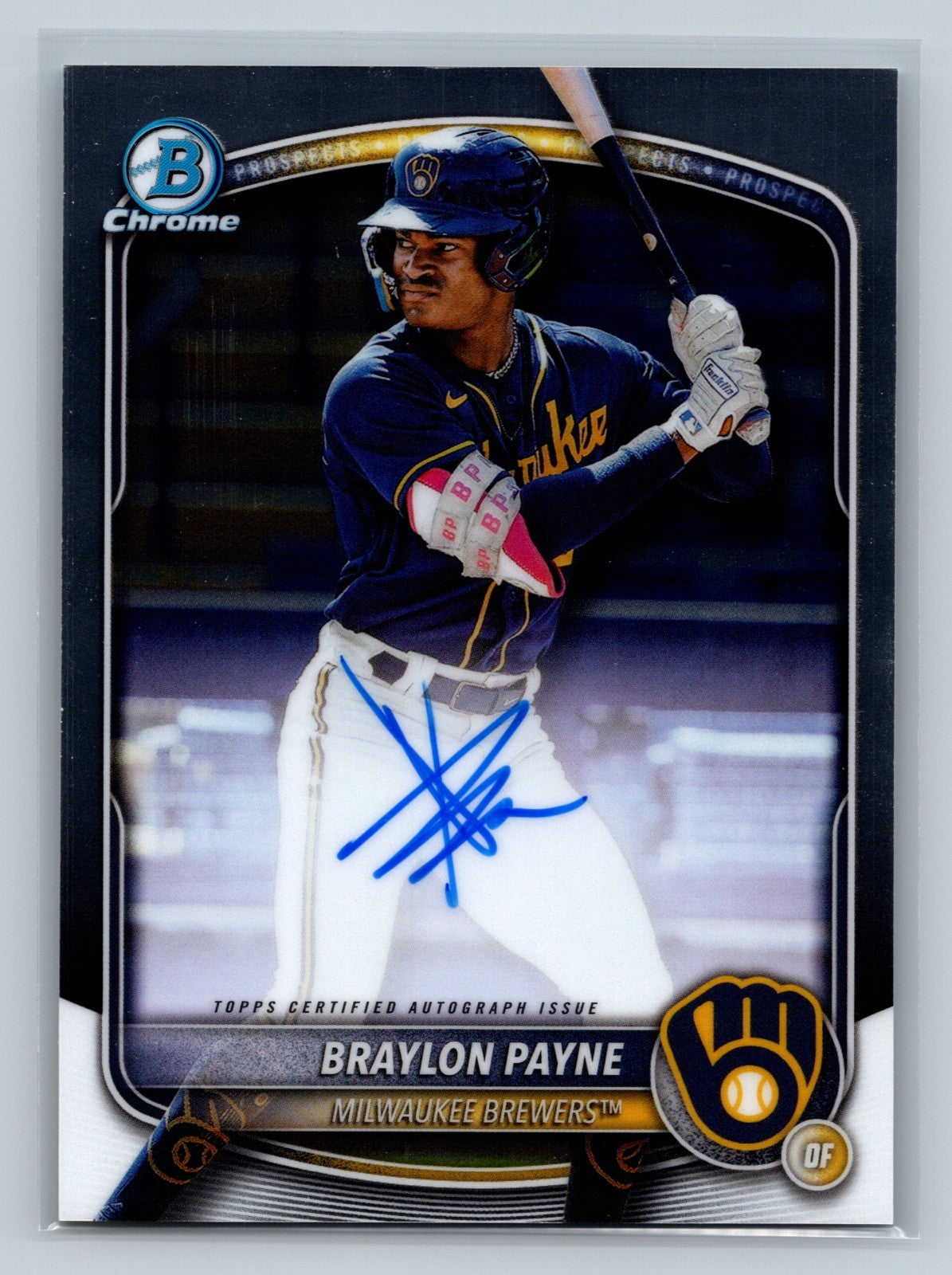 Braylon Payne 2025 Bowman Chrome Prospects Auto #CPA-BP Brewers