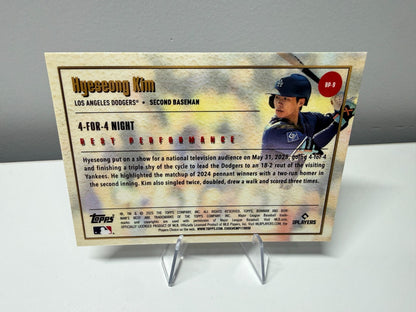 Hyeseong Kim 2025 Bowman's Best Best Performance RC #BP-9 Dodgers