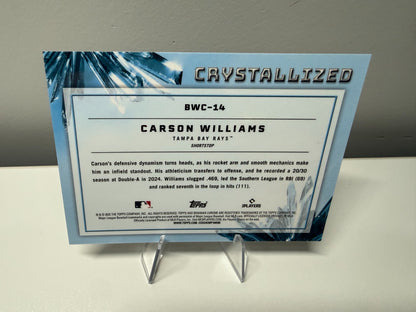 Carson Williams 2025 Bowman Chrome Crystalized #BWC-14 Rays
