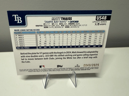 Matt Thaiss 2025 Topps Update Series Gold /2025 #US48 Rays