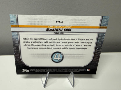 MacKenzie Gore 2020 Bowman Chrome Scouts Top 100 Atomic Refractor /150 #BTP-4