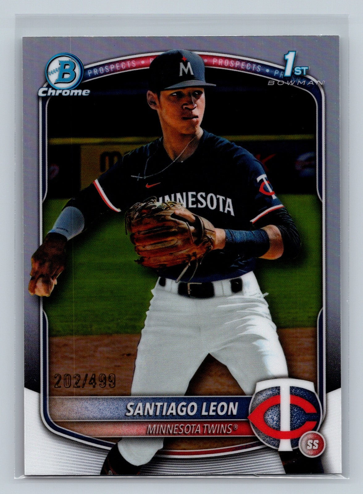 Santiago Leon 2025 Bowman Chrome 1st Refractor /499 #BCP-247 Twins