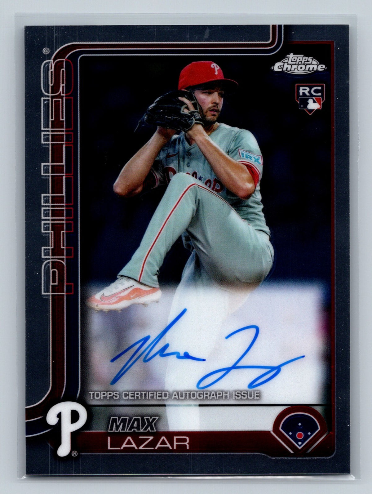 Max Lazar 2025 Topps Chrome Auto RC #RA-ML Phillies