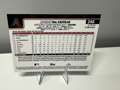 Adrian Del Castillo 2025 Topps Chrome Logofractor Aqua Refractor RC /199 #240