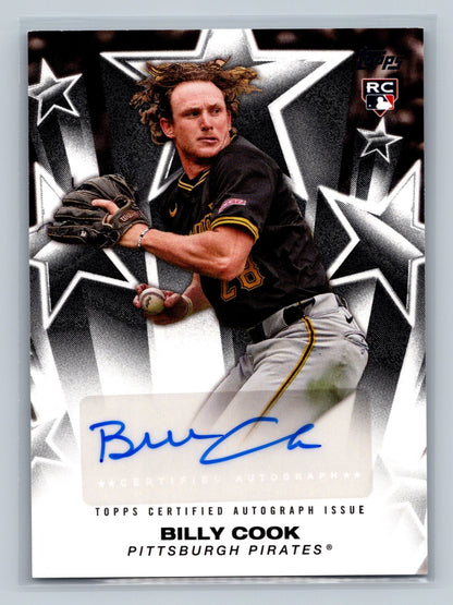 Billy Cook 2025 Topps Series 1 Baseball Stars Auto RC #BSA-COOK Pirates