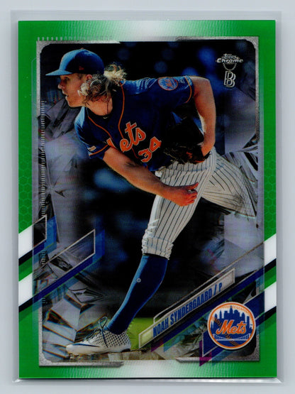 Noah Syndergaard 2021 Topps Chrome Ben Baller Green Refractor /99 #35 Mets