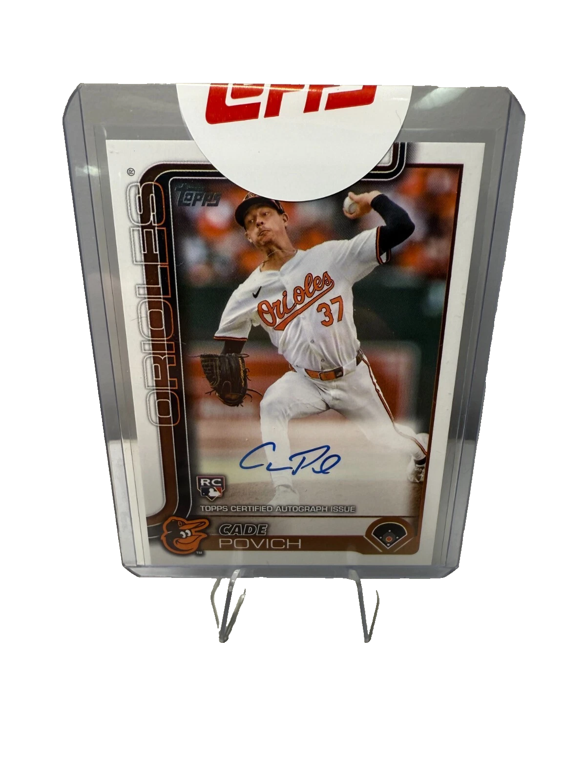 Cade Povich 2025 Topps Series 1 Flagship Real One RC Auto #25 Orioles