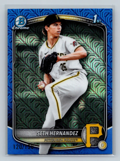 Seth Hernandez 2025 Bowman Draft Chrome 1st Blue Mojo Refractor /150 #BDC-25