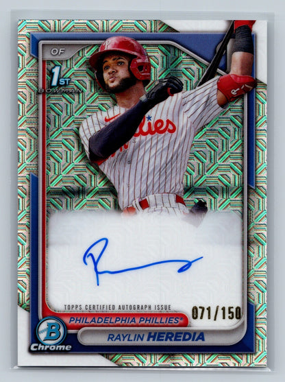 Raylin Heredia 2024 Bowman Chrome 1st HTA Choice Refractor Auto /150 #CPA-RH