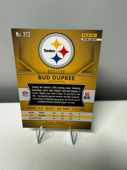 Bud Dupree 2015 Panini Prizm Blue Wave Prizm /150 #213 Steelers