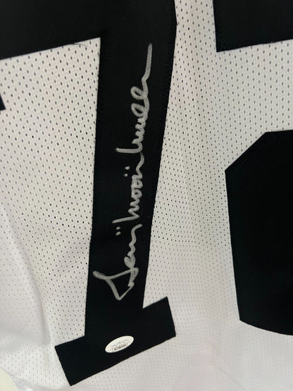 Gerry Mullins Pittsburg Steelers Signed Custom White Jersey COA AUTO JSA