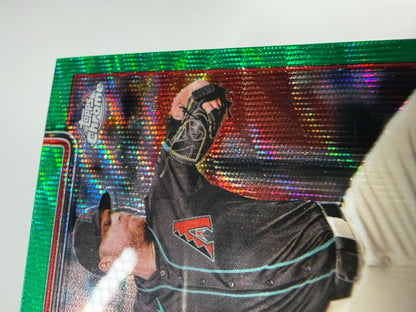 Corbin Burnes 2025 Topps Chrome Green Wave Refractor /99 #17 Diamondbacks