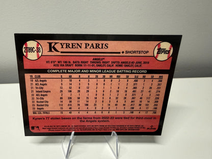 Kyren Paris 2024 Topps Series 2 Green Mojo RC /99 #2T89C-38 Angels
