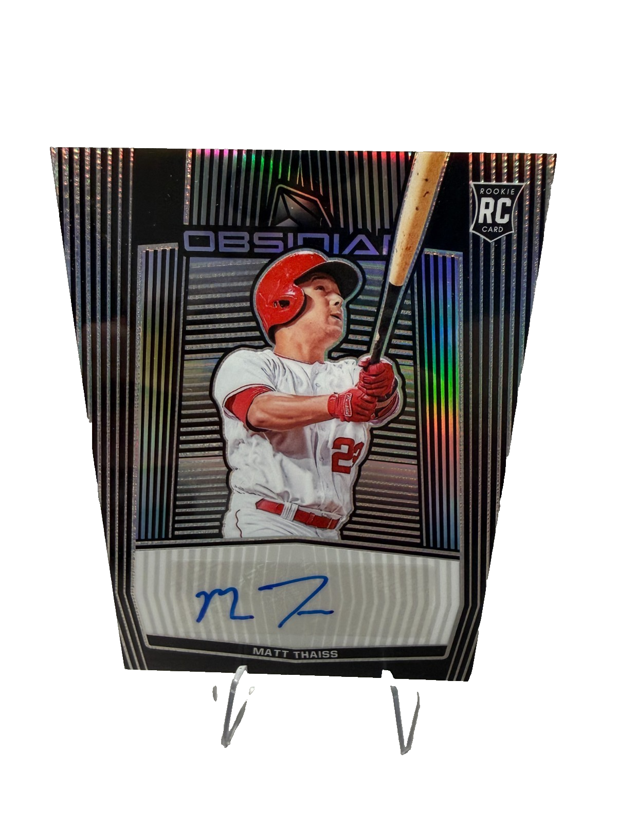 Matt Thaiss 2020 Panini Chronicles Obsidian Auto RC #OA-MT Angels