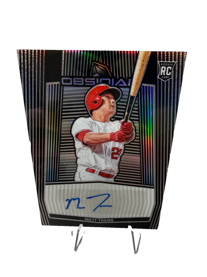Matt Thaiss 2020 Panini Chronicles Obsidian Auto RC #OA-MT Angels