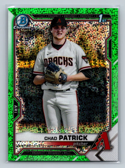 Chad Patrick 2021 Bowman Draft Chrome 1st Green Sparkle Refractor /99 #BDC-51