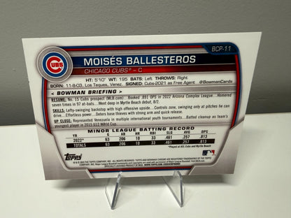 Moises Ballesteros 2023 Bowman Chrome 1st Orange Shimmer Refractor /25 #BCP-11