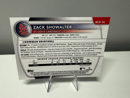 Zack Showalter 2025 Bowman Chrome 1st Blue Geometric Refractor /150 #BCP-74