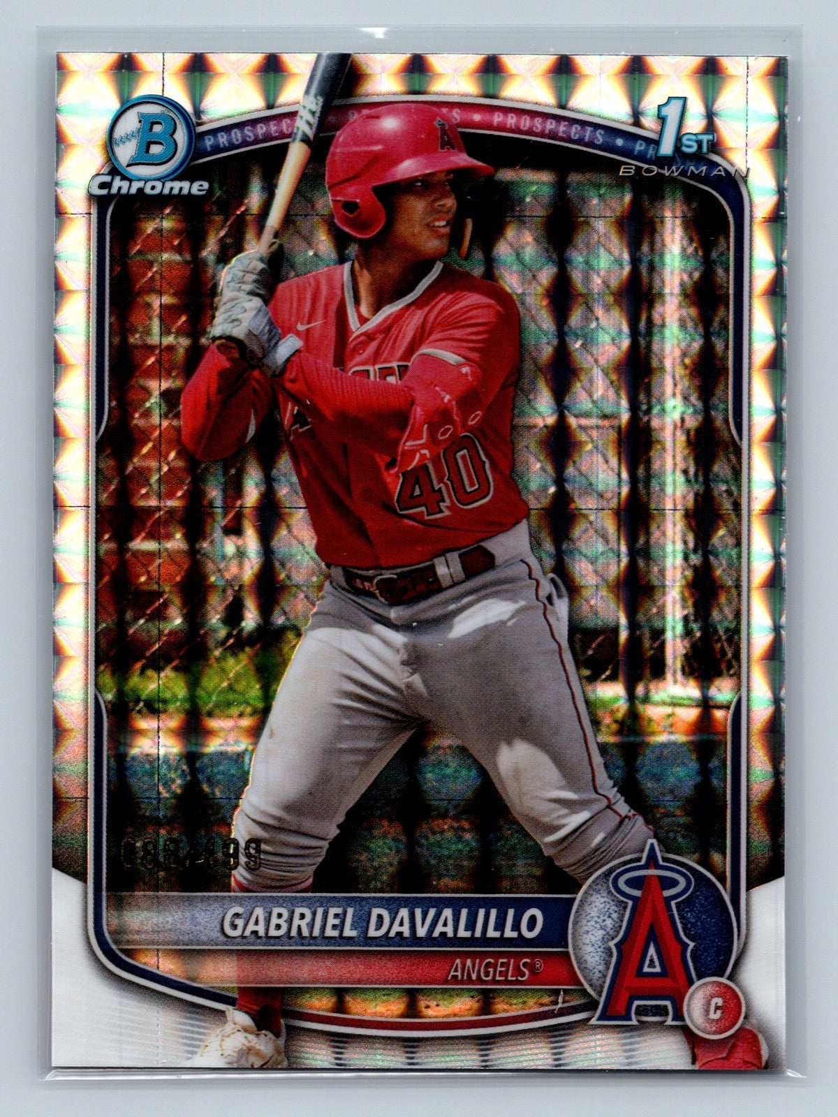 Gabriel Davalillo 2025 Bowman Chrome 1st Geometric Refractor /499 #BCP-178