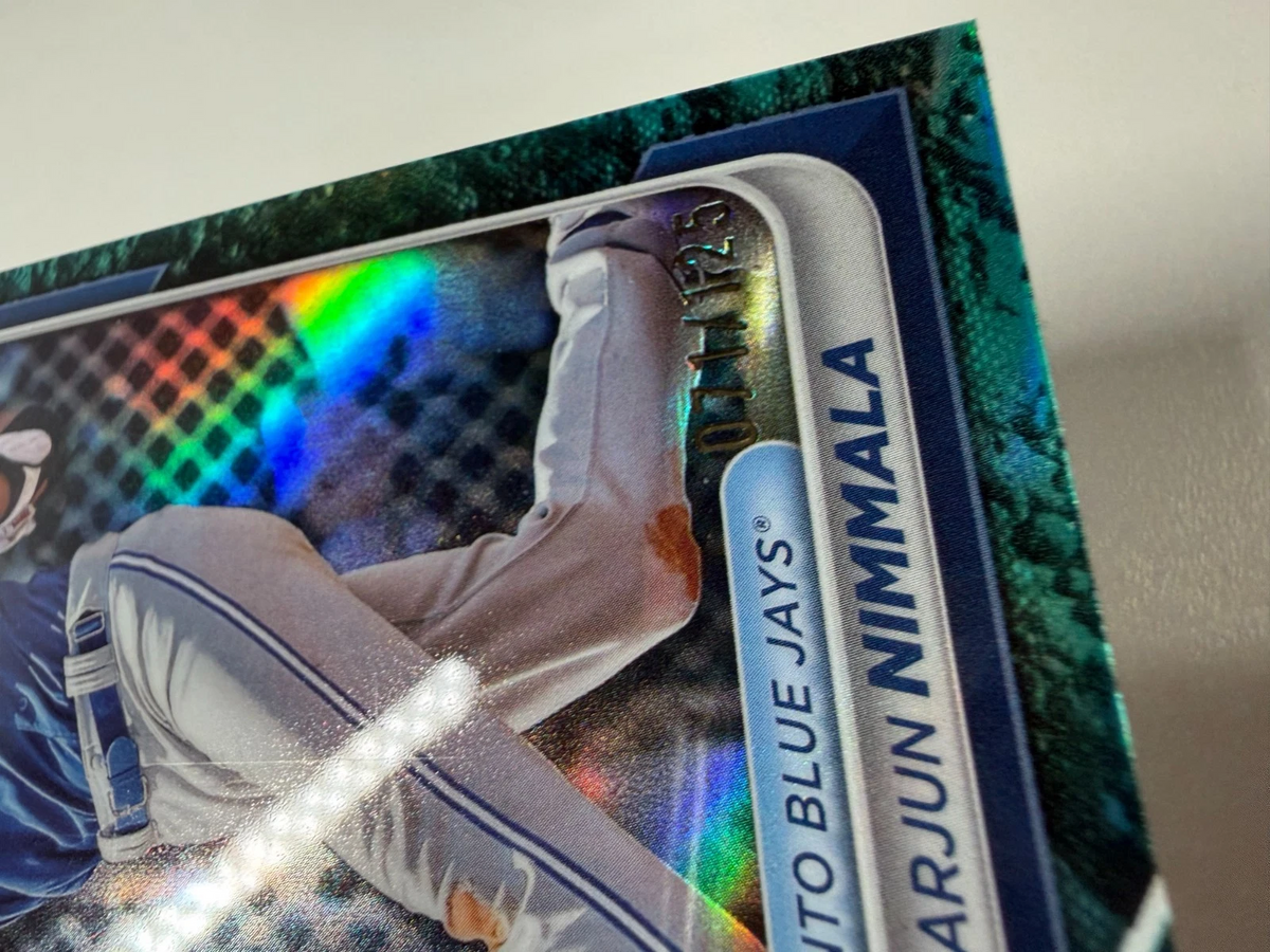 Arjun Nimmala 2024 Bowman Draft Chrome Aqua Lunar Crater Refractor /125 #BDC-102