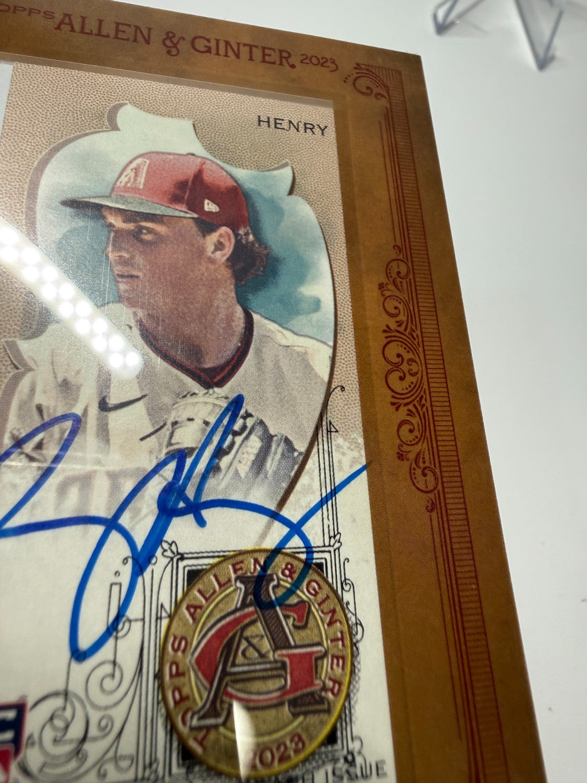 Tommy Henry 2023 Topps Allen & Ginter Framed Mini Auto RC #MA-TH Diamondbacks