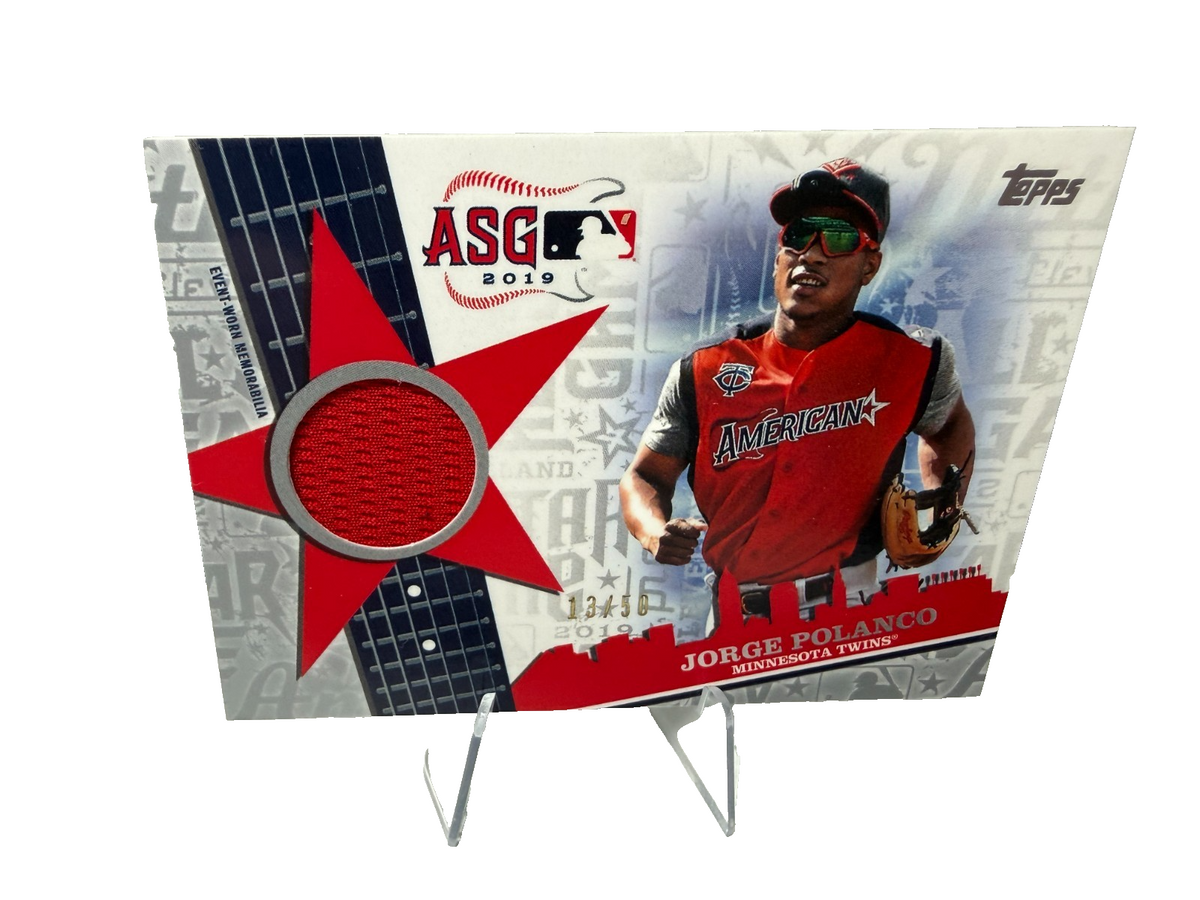 Jorge Polanco 2019 Topps Update Series All Star Stitches Gold /50 #ASSR-JP Twins