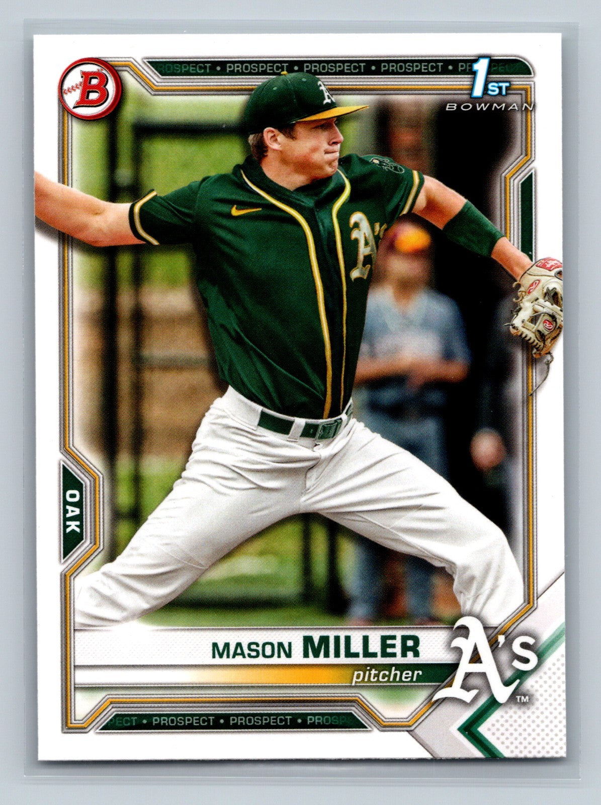 Mason Miller 2021 Bowman Draft 1st Paper #BD-85 Athletics