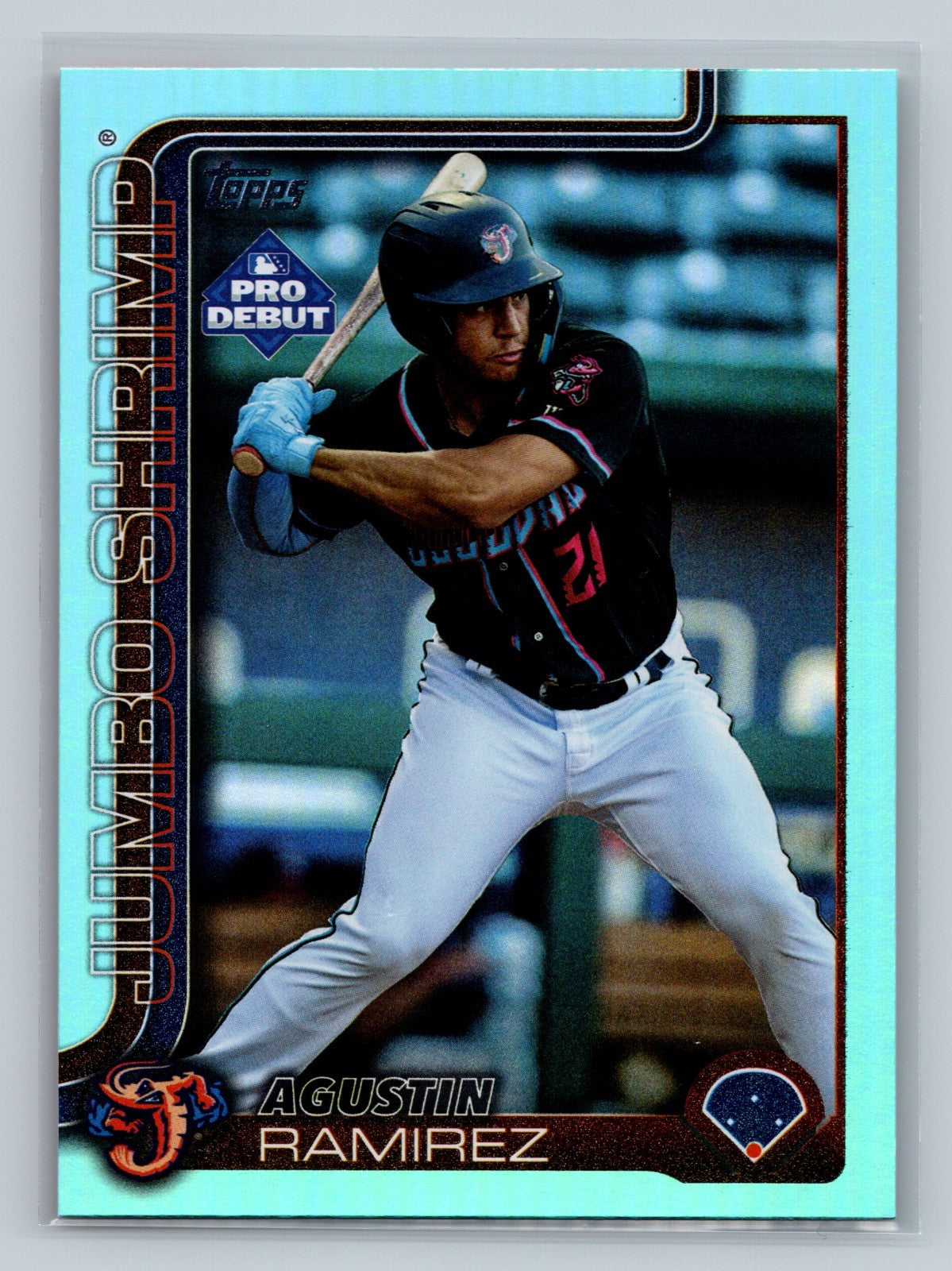 Agustin Ramirez 2025 Topps Pro Debut Aqua Foil /75 #PD-44 Jumbo Shrimp
