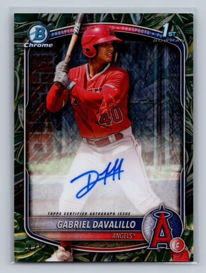 Gabriel Davalillo 2025 Bowman Chrome 1st Sunflower Seeds Refractor Auto /5