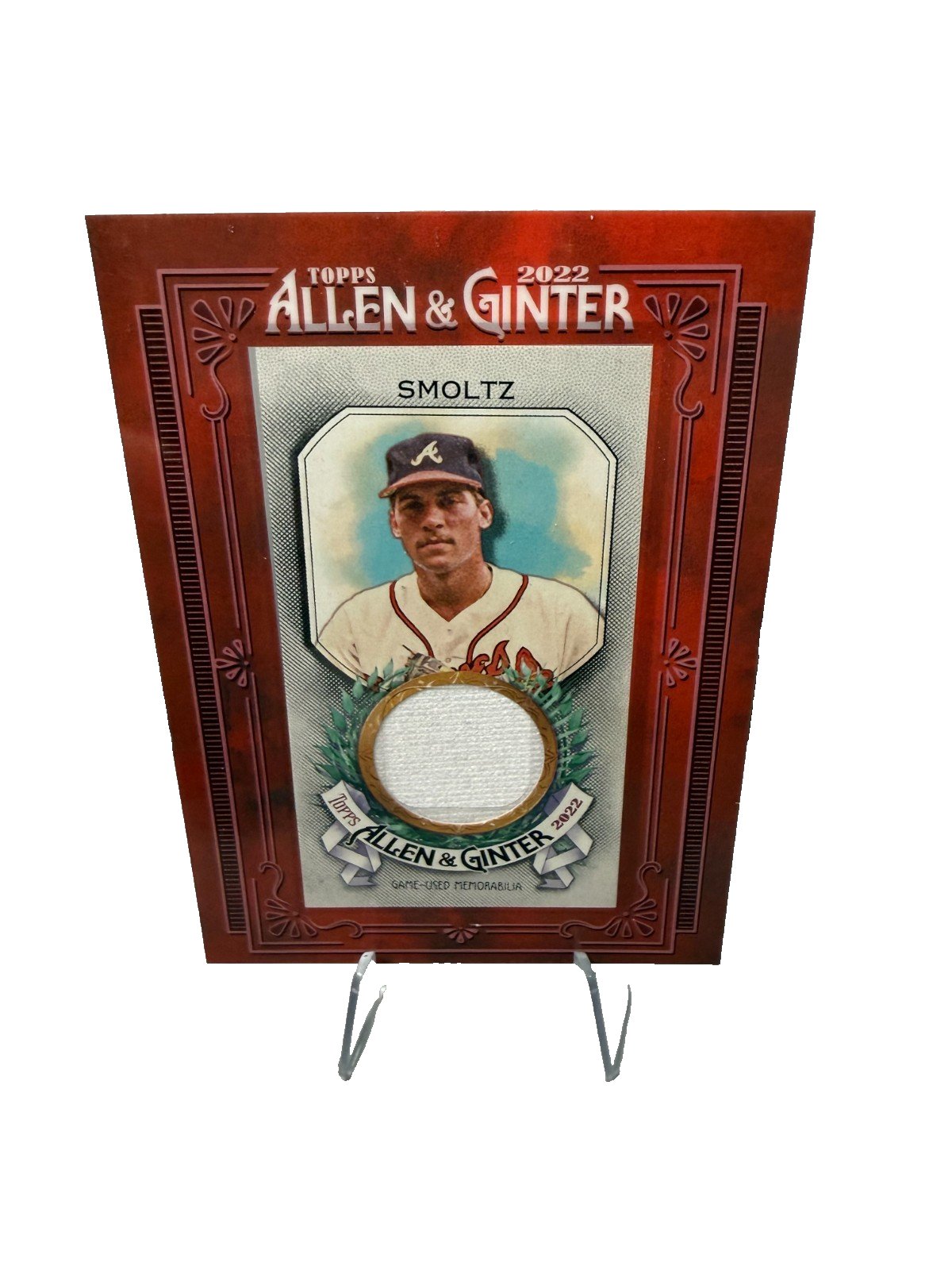 John Smoltz 2022 Topps Allen & Ginter Mini Framed Relic #MFR-JS Braves