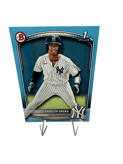 Engelth Urena 2025 Bowman 1st  Sky Blue /499 #BP-16 Yankees