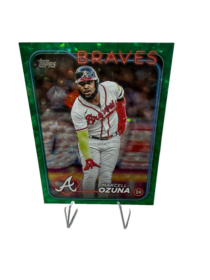 Marcell Ozuna 2024 Topps Series 2 Green Crackle Foil /499 #518 Braves