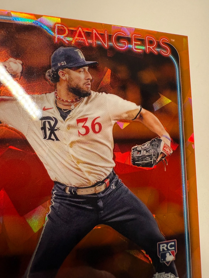 Jonathan Ornelas 2024 Topps Chrome Sapphire Orange RC /25 #575 Rangers