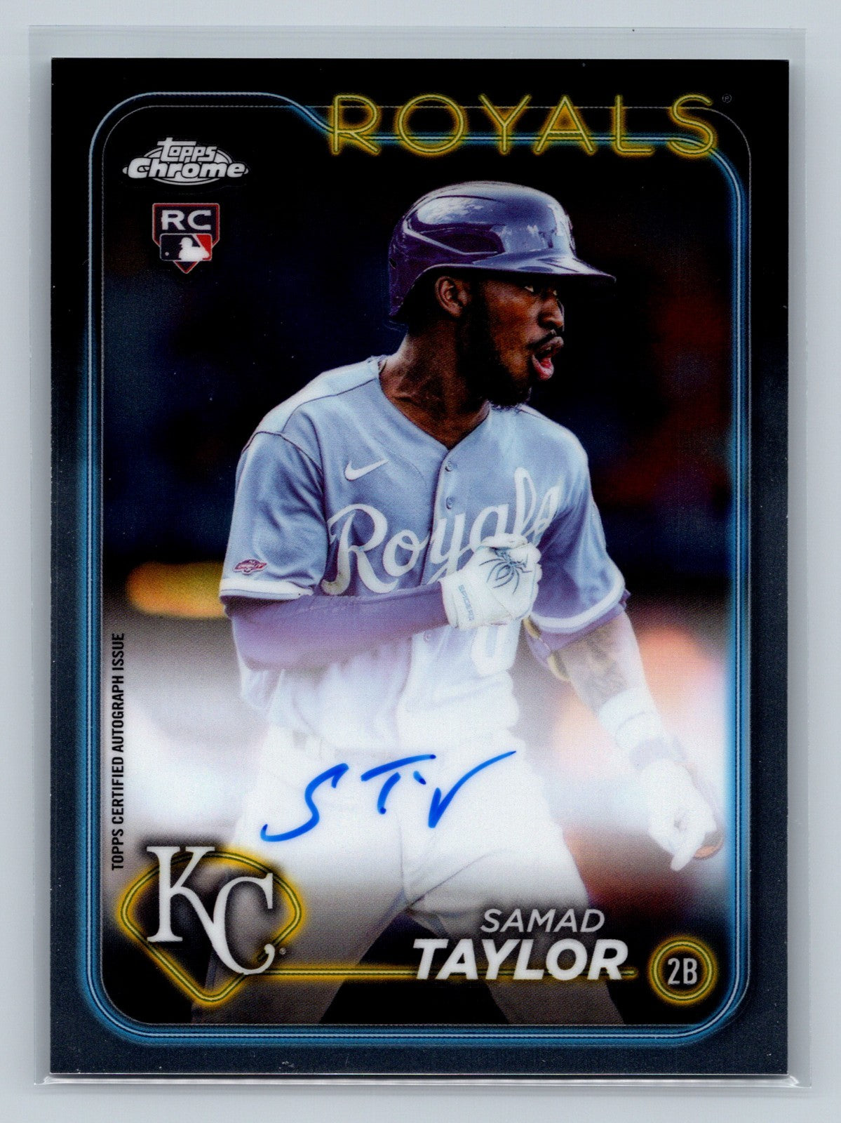 Samad Taylor 2024 Topps Chrome Auto RC #RA-ST Royals