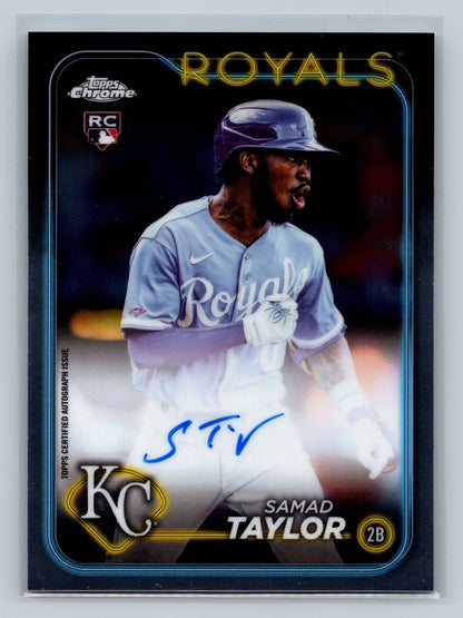 Samad Taylor 2024 Topps Chrome Auto RC #RA-ST Royals