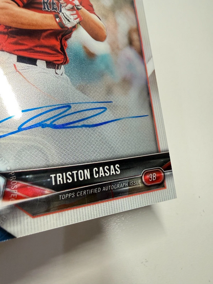 Triston Casas 2018 Bowman Draft Chrome 1st Auto #CDA-TC Red Sox