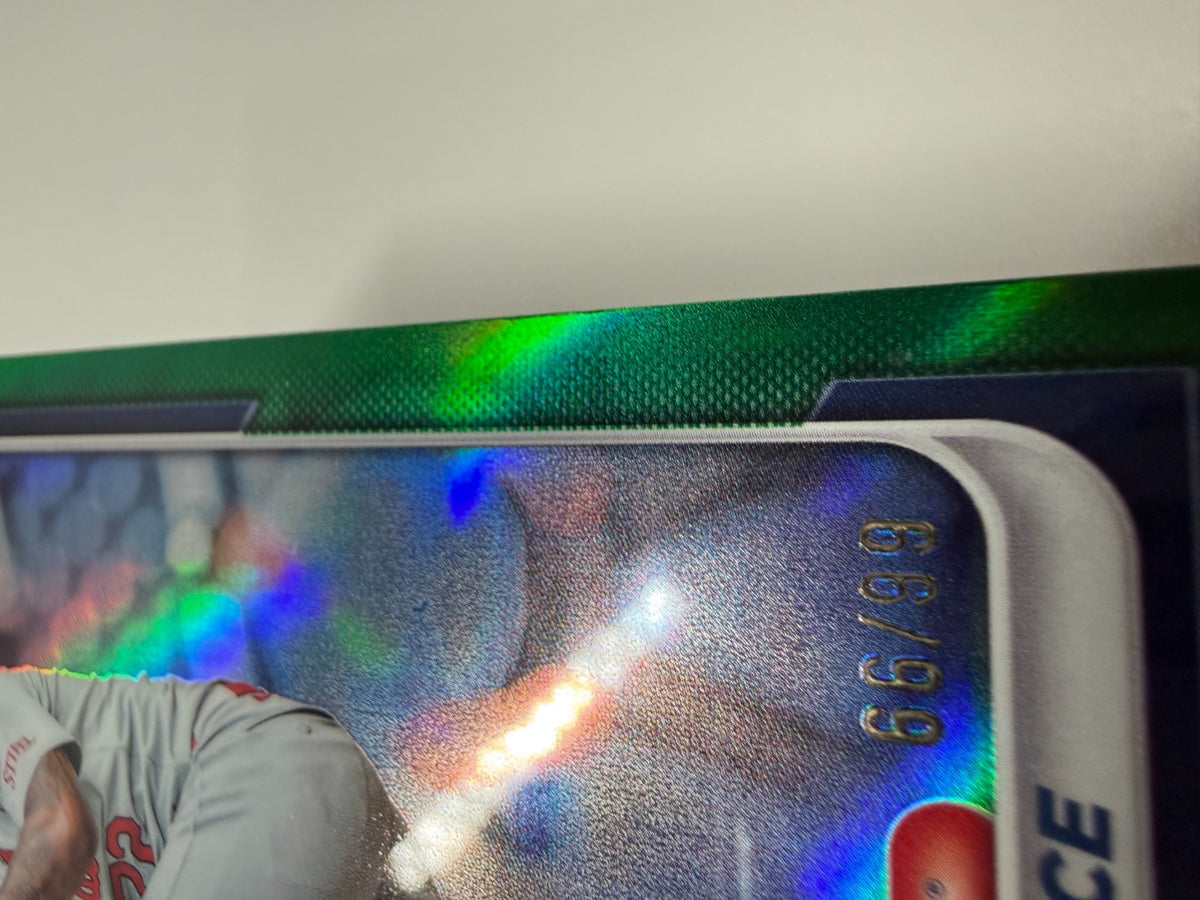 Tink Hence 2024 Bowman Draft Chrome Green Refractor /99 #BDC-43 Cardinals