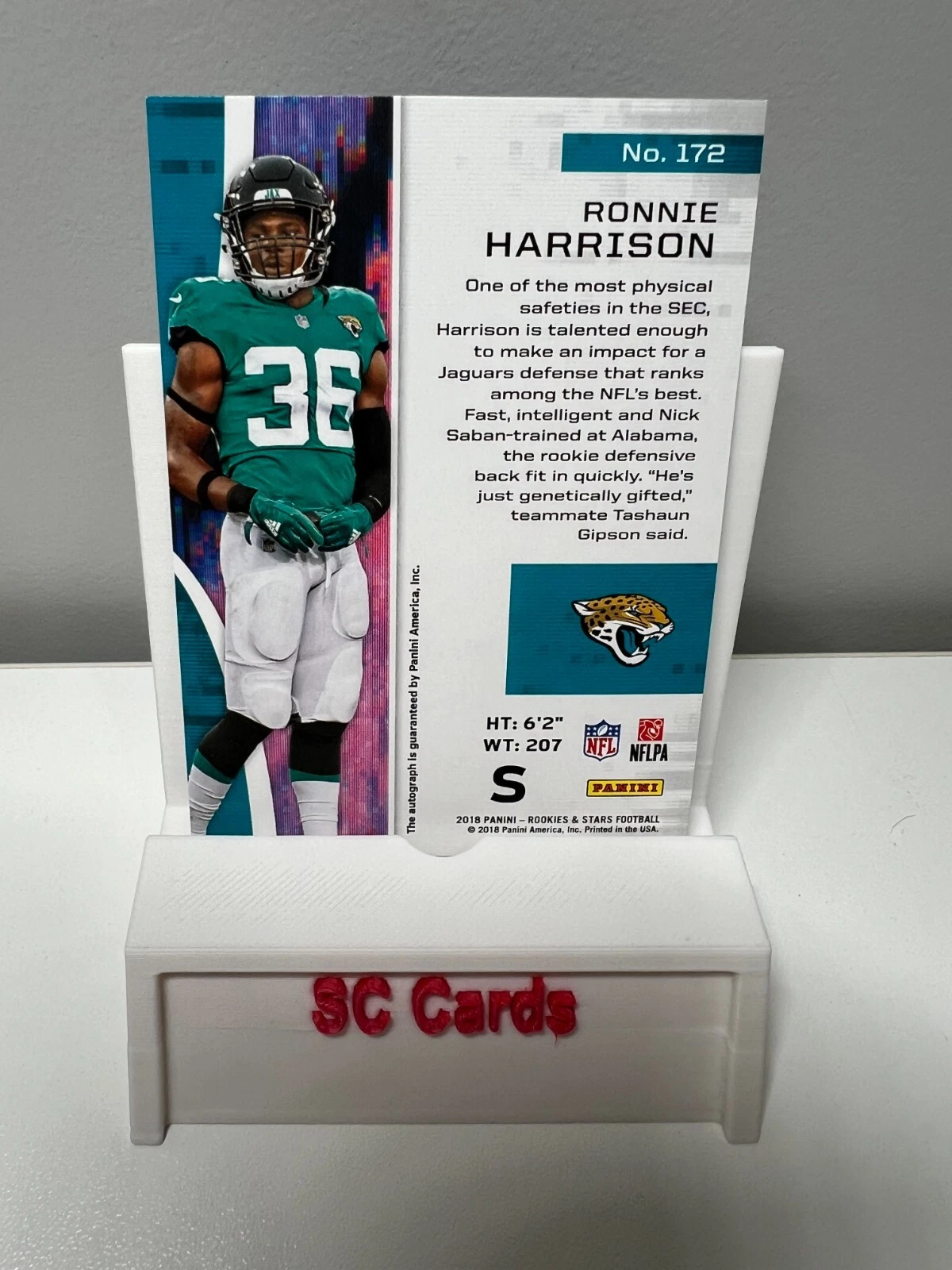 Ronnie Harrison 2018 Panini Rookies & Stars Auto RC /75 #172 Jaguars