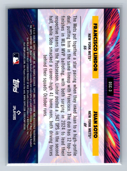 Francisco Lindor Juan Soto 2025 Topps Cosmic Chrome Dual Star Clusters #DSC-3
