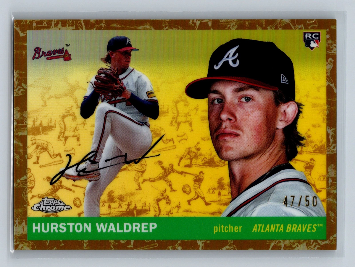 Hurston Waldrep 2025 Topps Chrome Platinum Toile Gold Refractor /50 #400 Braves