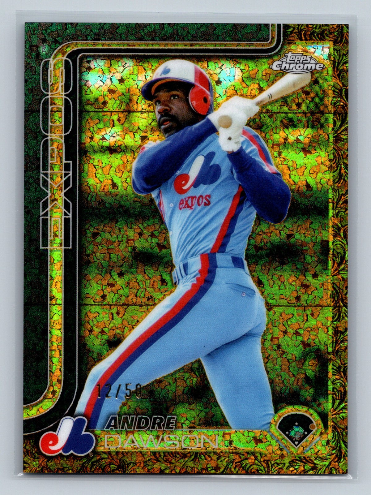 Andre Dawson 2025 Topps Gilded Collection Mini Diamond Refractor /50 #168 Expos