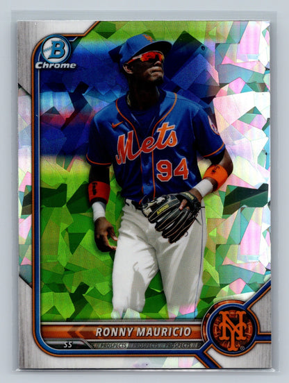Ronny Mauricio 2022 Bowman Chrome Prospect Atomic Refractor #BCP-16 Mets