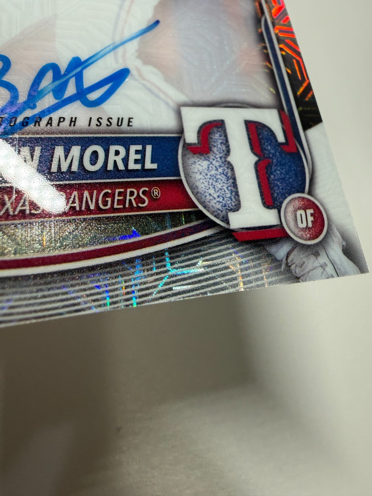 Braylin Morel 2025 Bowman Chrome Mojo Refractor Auto #BMA-BM Rangers