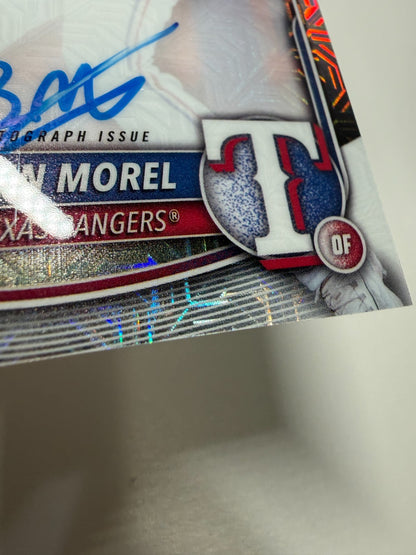Braylin Morel 2025 Bowman Chrome Mojo Refractor Auto #BMA-BM Rangers