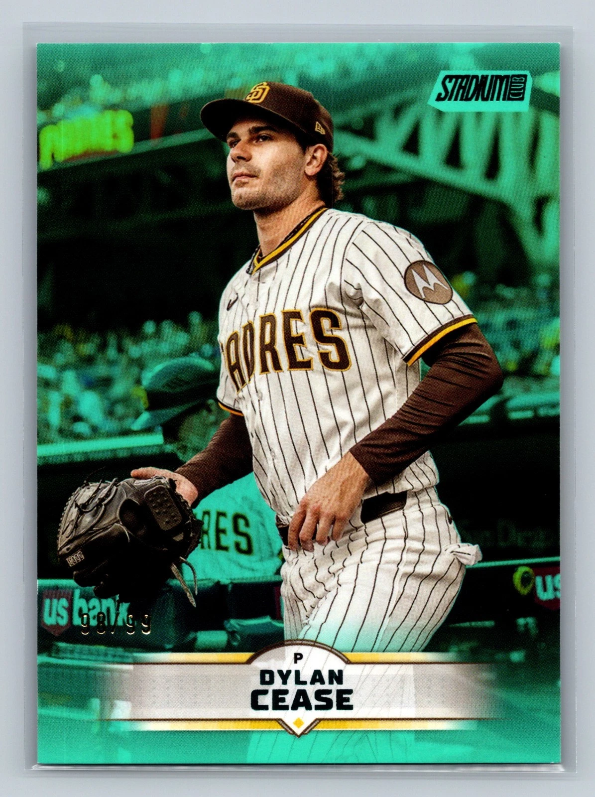 Dylan Cease 2025 Topps Stadium Club Turquoise Foil /99 #117 Padres