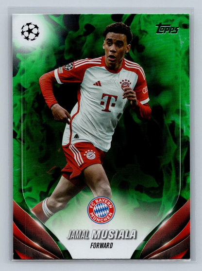 Jamal Musiala 2023-24 Topps UEFA Club Competitions Green Inferno Refractor /125