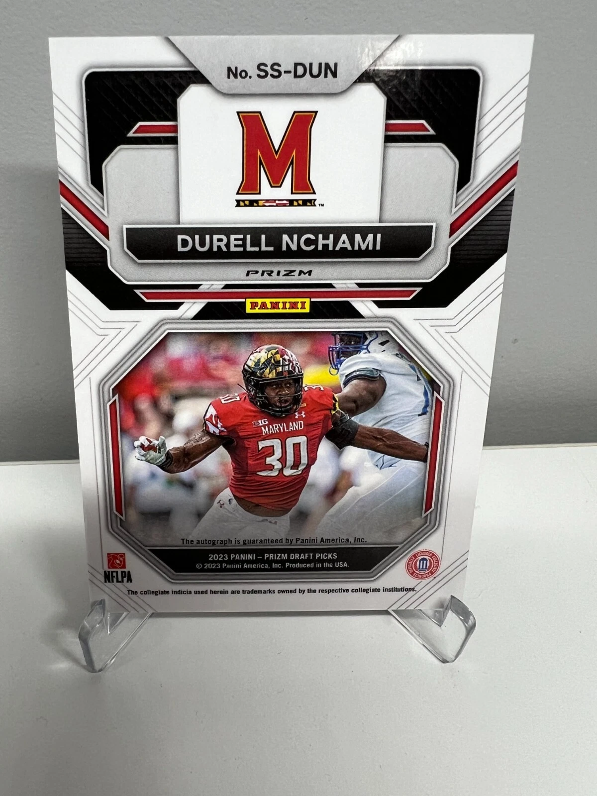 Durell Nchami 2023 Prizm Draft Picks Sensational Signatures Silver Auto #SS-DUN