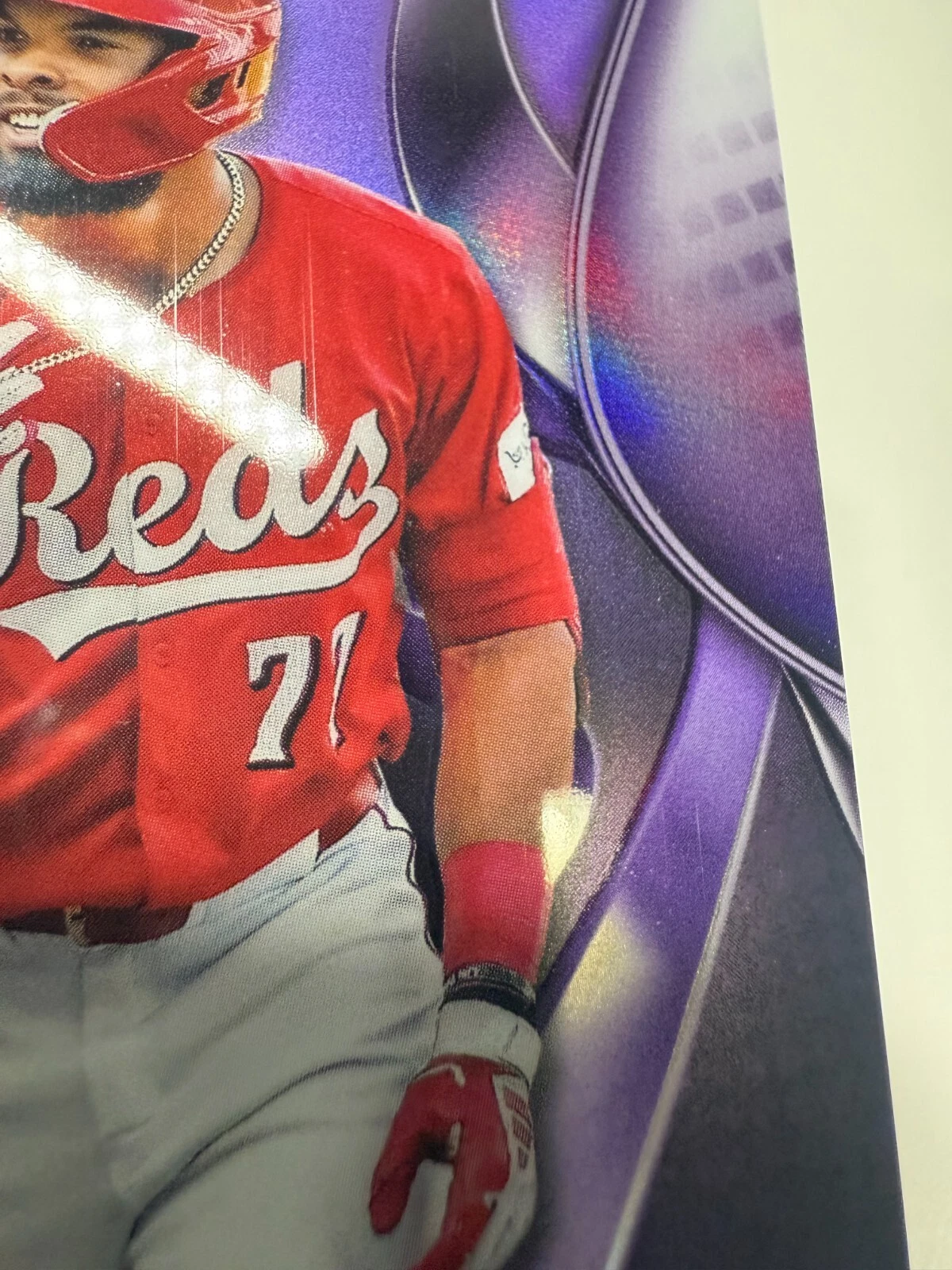 Rece Hinds 2025 Topps Chrome Black Purple Refractor RC /75 #149 Reds