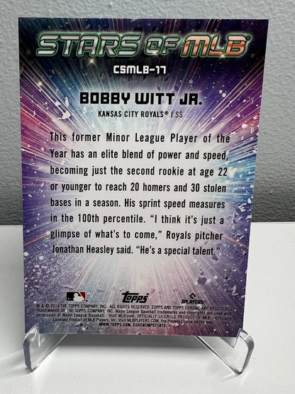 Bobby Witt Jr. 2024 Topps Chrome Series 1 Stars of MLB #CSMLB-17 Royals