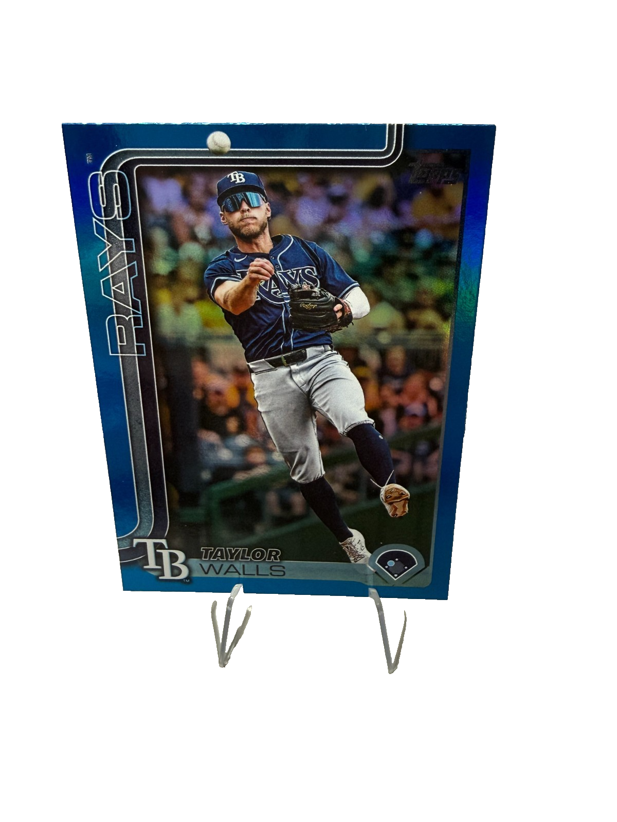 Taylor Walls 2025 Topps Series 2 Blue Foil /150 #502 Rays